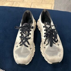 On Running Athletic Shoes in Black and White
